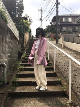 「DELADA（デラダ）のアイテム」を使った、山田さん（レディース・166cm）の春コーディネート