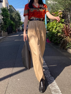 「handmade」｜「アイテム（その他）」を使った、山田さん（レディース・166cm）の秋コーディネート