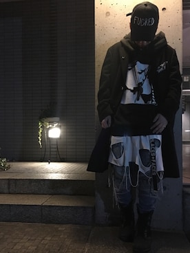 「MISBHV（ミスビヘイブ）のアイテム（パーカー）」を使った、shintaさん（メンズ・170cm）の春コーディネート