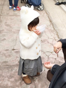 「LAGOM（LAGOM）のアイテム（ジャケット/アウター）」を使った、ふーさん（キッズ・60cm）の秋コーディネート