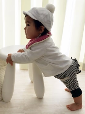 「60cm」｜「アイテム（帽子）」を使った、ふーさん（キッズ・70cm）の春コーディネート