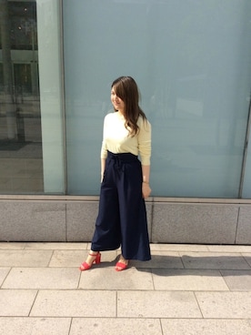 「31 Sons de mode（トランテアン　ソン　ドゥ　モード）のアイテム（パンツ）」を使った、ORientalTRaffic 札幌アピア店さん（レディース・159cm）の春コーディネート