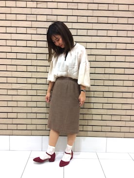「red」｜「アイテム（パンプス）」を使った、ORientalTRaffic 札幌アピア店さん（レディース・159cm）の秋コーディネート