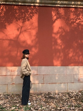 「iT（イット）のアイテム」を使った、youni酱酱さん（レディース・155cm）の冬コーディネート