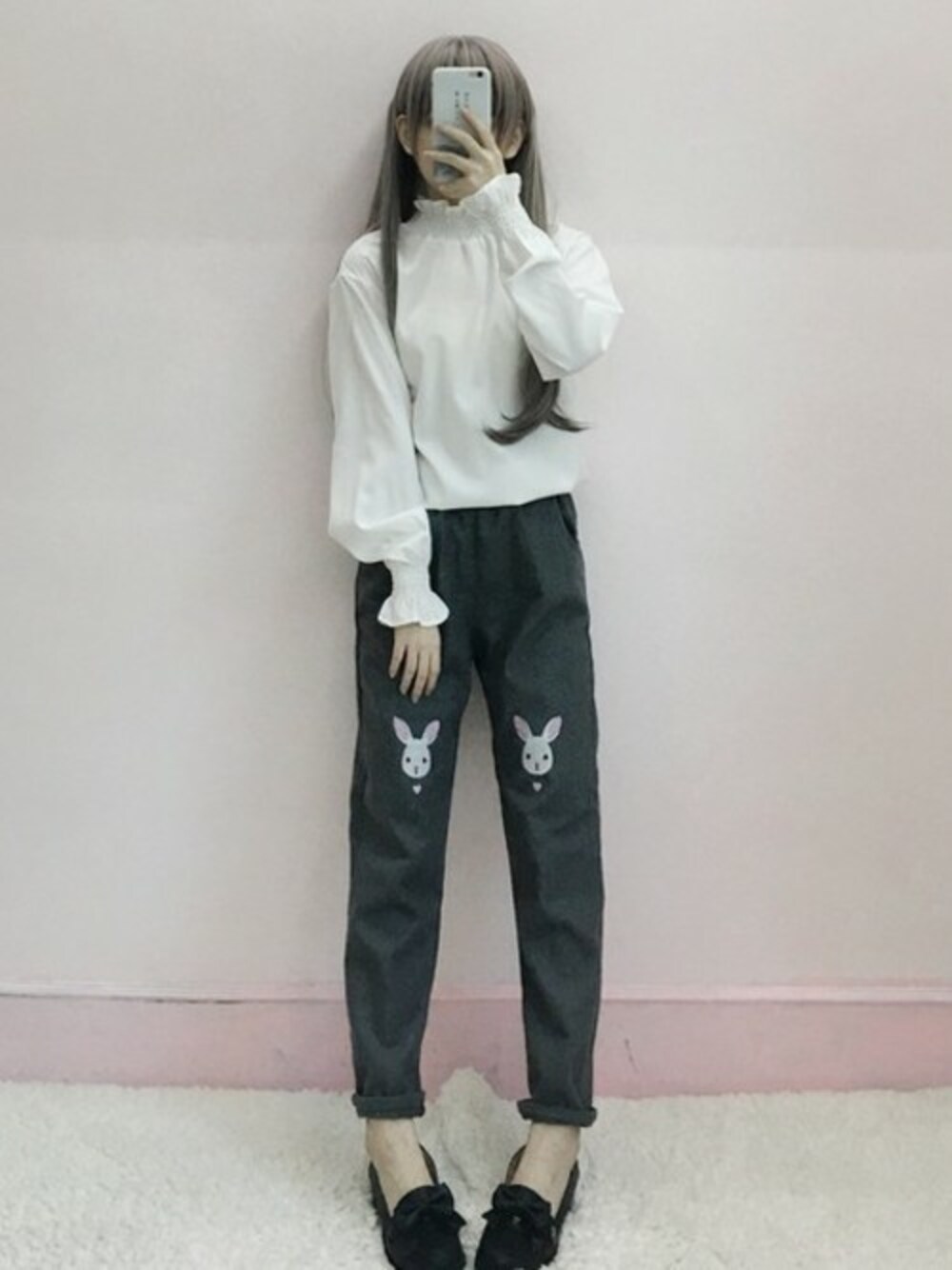 の「うさぎさん刺繍 ズボン（その他パンツ）」 - WEAR
