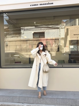 「アイボリー」｜「アイテム（トレンチコート）」を使った、momocoさん（レディース・151cm）の春コーディネート