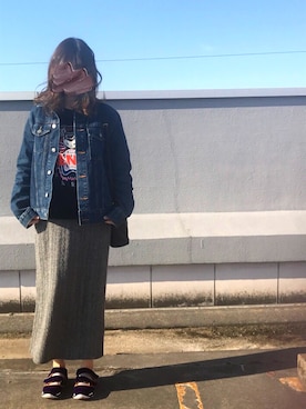 「KENZO」｜「アイテム（スカート）」を使った、nutsさん（レディース・160cm）の冬コーディネート