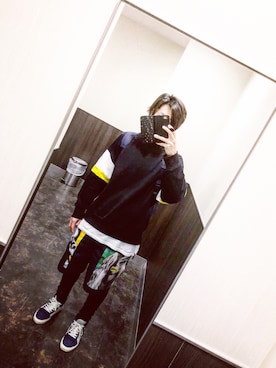 「MSGM（エムエスジーエム）のアイテム（スニーカー）」を使った、YUYAさん（メンズ・172cm）の冬コーディネート