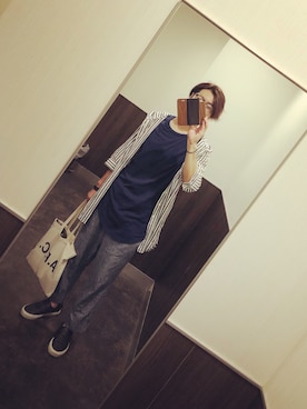 「HTC（エイチティーシー）のアイテム（アクセサリー）」を使った、YUYAさん（メンズ・172cm）の夏コーディネート