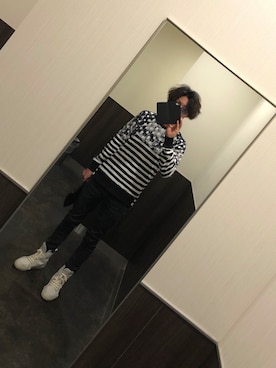 「TOM REBL（トムレベル）のアイテム（パンツ）」を使った、YUYAさん（メンズ・172cm）の春コーディネート