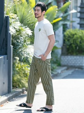 「アイテム（パンツ）」を使った、Sonny Label MENSさん（メンズ・185cm）の春コーディネート