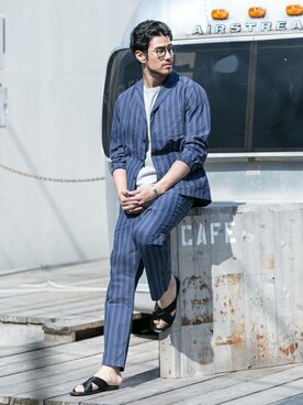 「URBAN RESEARCH Sonny Label（アーバンリサーチサニーレーベル）のアイテム（テーラードジャケット）」を使った、Sonny Label MENSさん（メンズ・185cm）の春コーディネート