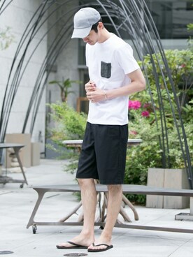 「URBAN RESEARCH Sonny Label（アーバンリサーチサニーレーベル）のアイテム（キャップ）」を使った、Sonny Label MENSさん（メンズ・186cm）の春コーディネート