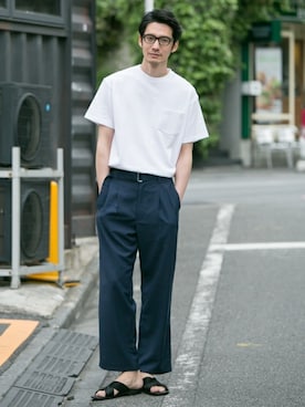 「URBAN RESEARCH Sonny Label（アーバンリサーチサニーレーベル）のアイテム（トップス）」を使った、Sonny Label MENSさん（メンズ・186cm）の春コーディネート