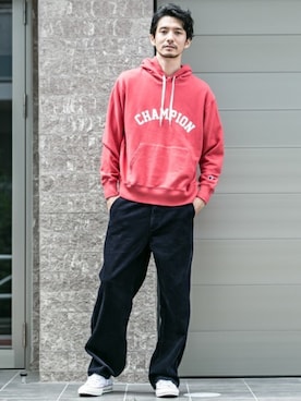 「URBAN RESEARCH Sonny Label（アーバンリサーチサニーレーベル）のアイテム（パーカー）」を使った、Sonny Label MENSさん（メンズ・186cm）の夏コーディネート