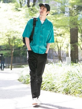 「URBAN RESEARCH Sonny Label（アーバンリサーチサニーレーベル）のアイテム（帽子）」を使った、Sonny Label MENSさん（メンズ・186cm）の春コーディネート