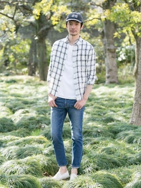 「URBAN RESEARCH Sonny Label（アーバンリサーチサニーレーベル）のアイテム（帽子）」を使った、Sonny Label MENSさん（メンズ・186cm）の夏コーディネート