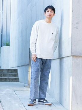「KANGOL（カンゴール）のアイテム（スウェット）」を使った、Sonny Label MENSさん（メンズ・178cm）の冬コーディネート