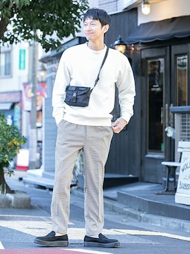 「URBAN RESEARCH Sonny Label（アーバンリサーチサニーレーベル）のアイテム（バッグ）」を使った、Sonny Label MENSさん（メンズ・178cm）の冬コーディネート