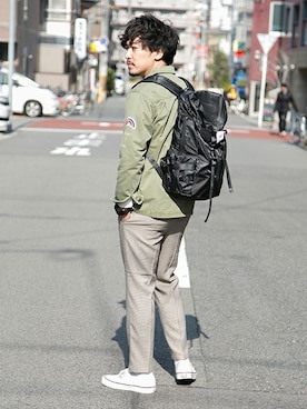 「URBAN RESEARCH Sonny Label（アーバンリサーチサニーレーベル）のアイテム（バッグ）」を使った、Sonny Label MENSさん（メンズ・176cm）の冬コーディネート