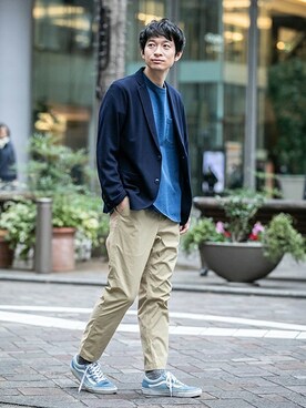 「URBAN RESEARCH Sonny Label（アーバンリサーチサニーレーベル）のアイテム（テーラードジャケット）」を使った、Sonny Label MENSさん（メンズ・178cm）の春コーディネート