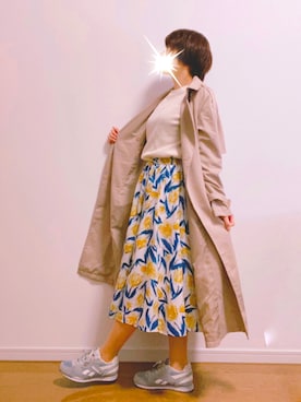 「gladysのアイテム（スカート、その他）」を使った、Rii♡◡̈⃝⋆*さん（レディース・155cm）の春コーディネート