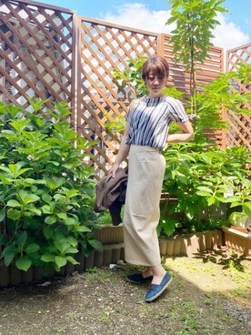 「ZARA（ザラ）のアイテム（トップス、ホワイト系）」を使った、Rii♡◡̈⃝⋆*さん（レディース・155cm）の春コーディネート