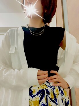 「INGNI（イング）のアイテム（トップス、ブラック系）」を使った、Rii♡◡̈⃝⋆*さん（レディース・155cm）の夏コーディネート