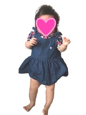 「POLO（ポロ）のアイテム（ワンピース/ドレス）」を使った、suu☺︎さん（キッズ・70cm）の夏コーディネート