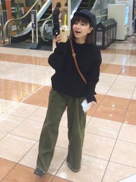 「roundabout（ラウンダバウト）のアイテム（帽子）」を使った、りさん（レディース・143cm）の冬コーディネート