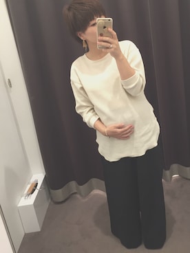 「Graphpaper（グラフペーパー）のアイテム（パンツ）」を使った、りさん（レディース・143cm）の秋コーディネート