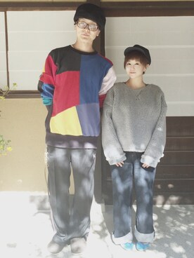 「roundabout（ラウンダバウト）のアイテム（帽子）」を使った、りさん（レディース・143cm）の秋コーディネート