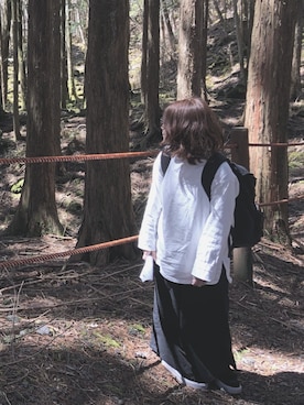 「Graphpaper（グラフペーパー）のアイテム（パンツ）」を使った、りさん（レディース・143cm）の春コーディネート