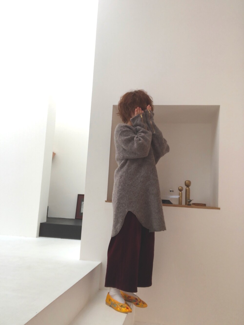 6（ロク）の「＜6(ROKU)＞PILE ZIP SLEEVE ONE PIECE/ワンピース