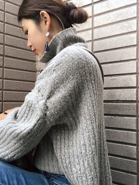 「SHEL’TTER（シェルター）のアイテム（アクセサリー）」を使った、yuriさん（レディース・153cm）の冬コーディネート