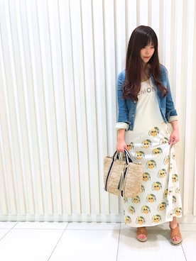 「YANUK（ヤヌーク）のアイテム（ジャケット/アウター）」を使った、yuiさん（レディース・161cm）の春コーディネート