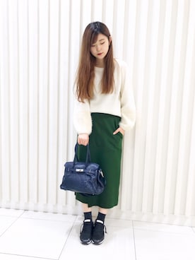 「M/M ATTACHMENT（エムエムアタッチメント）のアイテム（スカート）」を使った、yuiさん（レディース・161cm）の秋コーディネート
