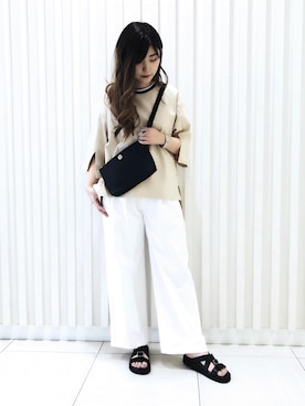 「LD TUTTLE（エルディータートル）のアイテム（サンダル）」を使った、yuiさん（レディース・161cm）の春コーディネート