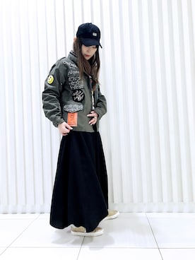 「surt（サート）のアイテム（帽子）」を使った、yuiさん（レディース・161cm）の春コーディネート