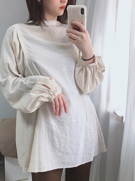 「Kastane（カスタネ）のレーヨンスラックスパンツ３（スラックス）」を使った、yumekiさん（レディース・168cm）の冬コーディネート