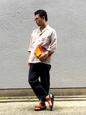「Yves Saint Laurent（イヴサンローラン）のアイテム（バッグ）」を使った、低身長アラサー　ゆたかさん（メンズ・162cm）の春コーディネート