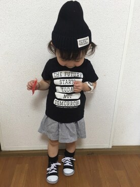 「アイテム（腕時計）」を使った、♥︎Ena◡̈♥︎さん（キッズ・80cm）の夏コーディネート