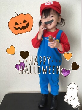 「wearhalloween2017」｜「アイテム（ブーティ）」を使った、♥︎Ena◡̈♥︎さん（キッズ・90cm）の秋コーディネート