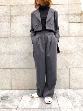 「Serendipity（セレンディピティ）のアイテム（ジャケット/アウター）」を使った、Junoさん（レディース・160cm）の秋コーディネート