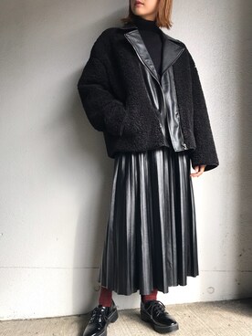 「Serendipity（セレンディピティ）のアイテム（ジャケット/アウター）」を使った、Junoさん（レディース・160cm）の冬コーディネート