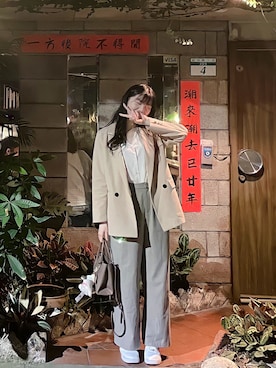 「nike」｜「アイテム（ジャケット/アウター）」を使った、軍♡さん（レディース・170cm）の春コーディネート