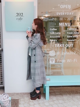 「ENVYM（アンビー）のアイテム（トレンチコート）」を使った、まいまいさん（レディース・160cm）の冬コーディネート
