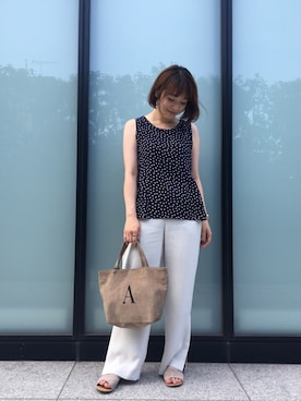 「アイテム（タンクトップ）」を使った、guchicoさん（レディース・160cm）の夏コーディネート