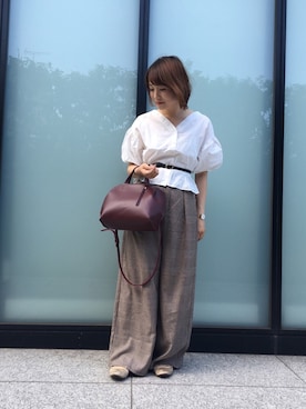 「H&M（エイチ・アンド・エム）のアイテム（パンプス）」を使った、guchicoさん（レディース・160cm）の夏コーディネート