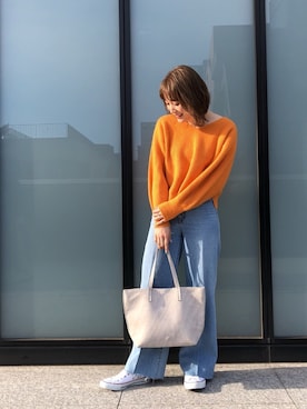 「Another Edition」｜「アイテム（トートバッグ）」を使った、guchicoさん（レディース・160cm）の冬コーディネート